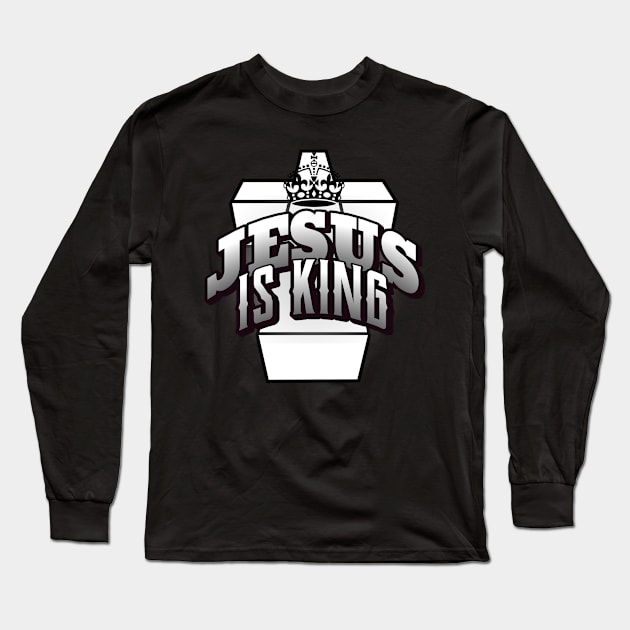 Jesus is king tshirt Long Sleeve T-Shirt by FullOnNostalgia